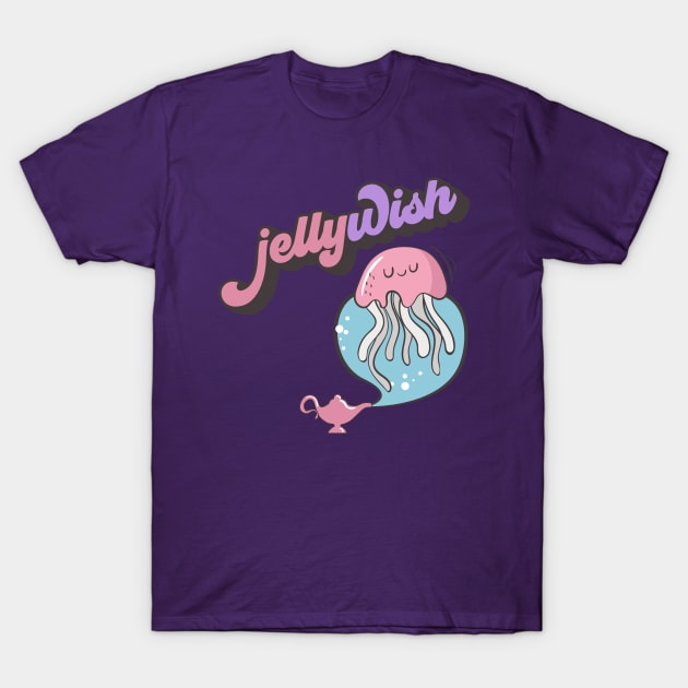 Jelly Fish Cute Kawaii Genie Lamp T-Shirt by LovableDuck